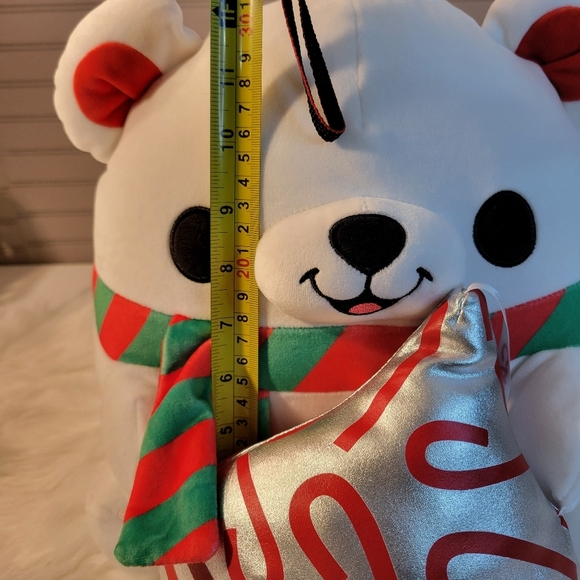 Zuru Snackles Cute White Bear Plush with Scarf and Candy Cane - Picture 8 of 9